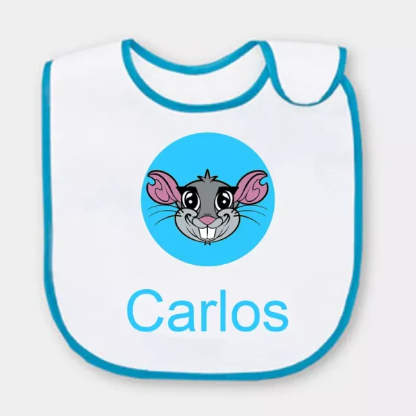 Babero Ratón Pérez - Velcro Azul