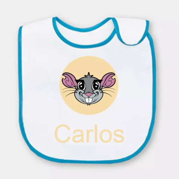 Babero Ratón Pérez - Velcro Azul - Imagen 2