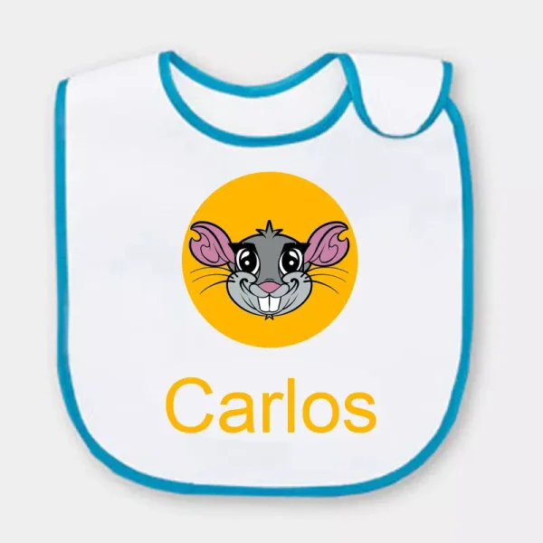 Babero Ratón Pérez - Velcro Azul - Imagen 3