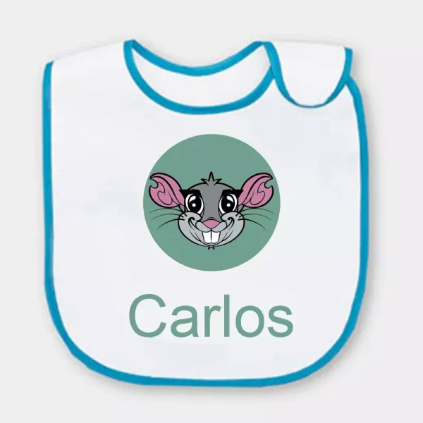 Babero Ratón Pérez - Velcro Azul - Imagen 5